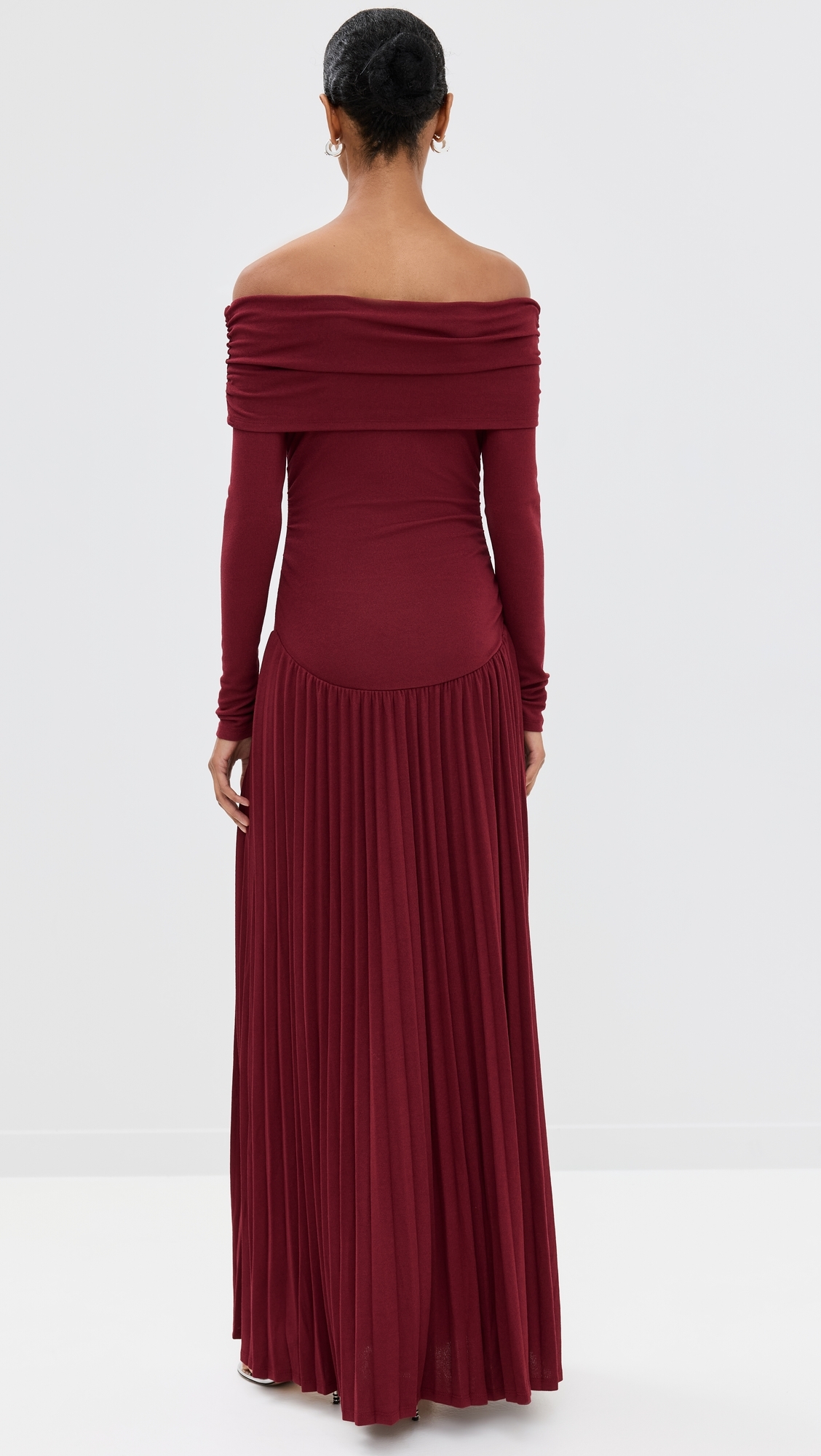 Field of Dreams Long Sleeve Maxi Dress Burgundy