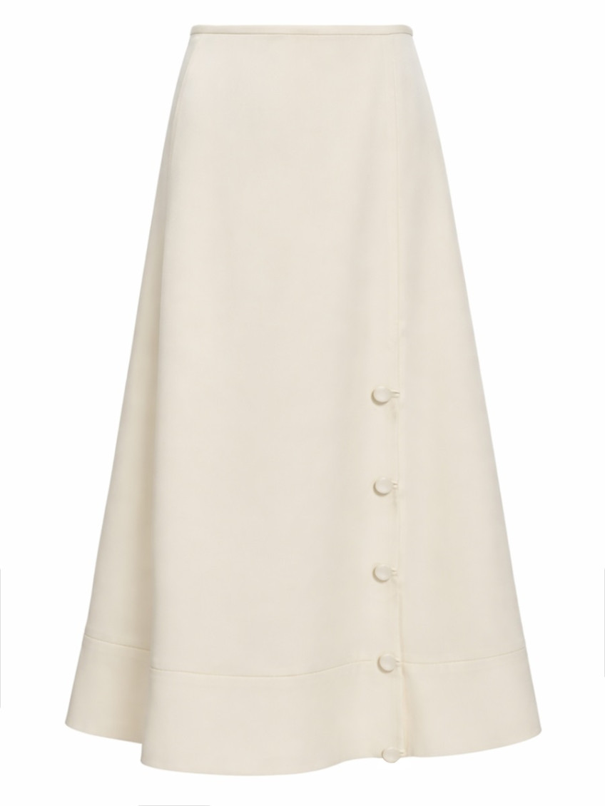 Jil Sander - satin mini skirt a line buttoned