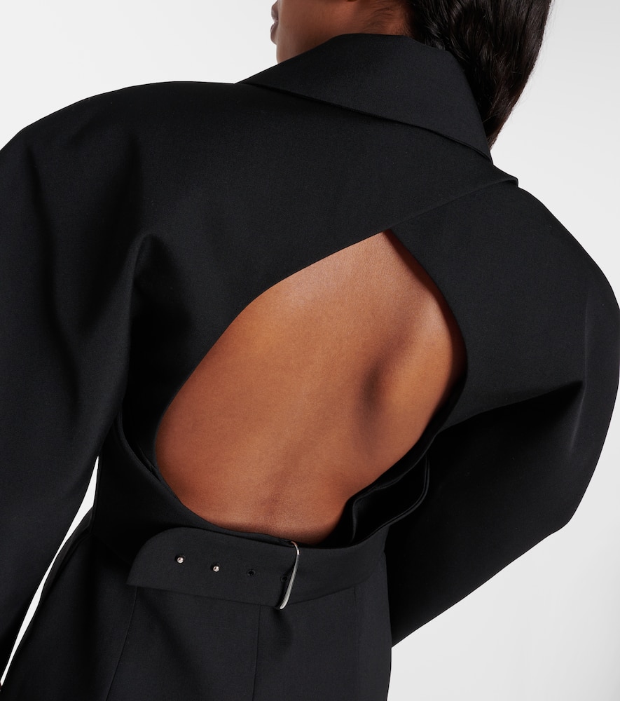 La Veste Castagna virgin wool jacket