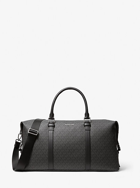 Monogram-print holdall bag - Black