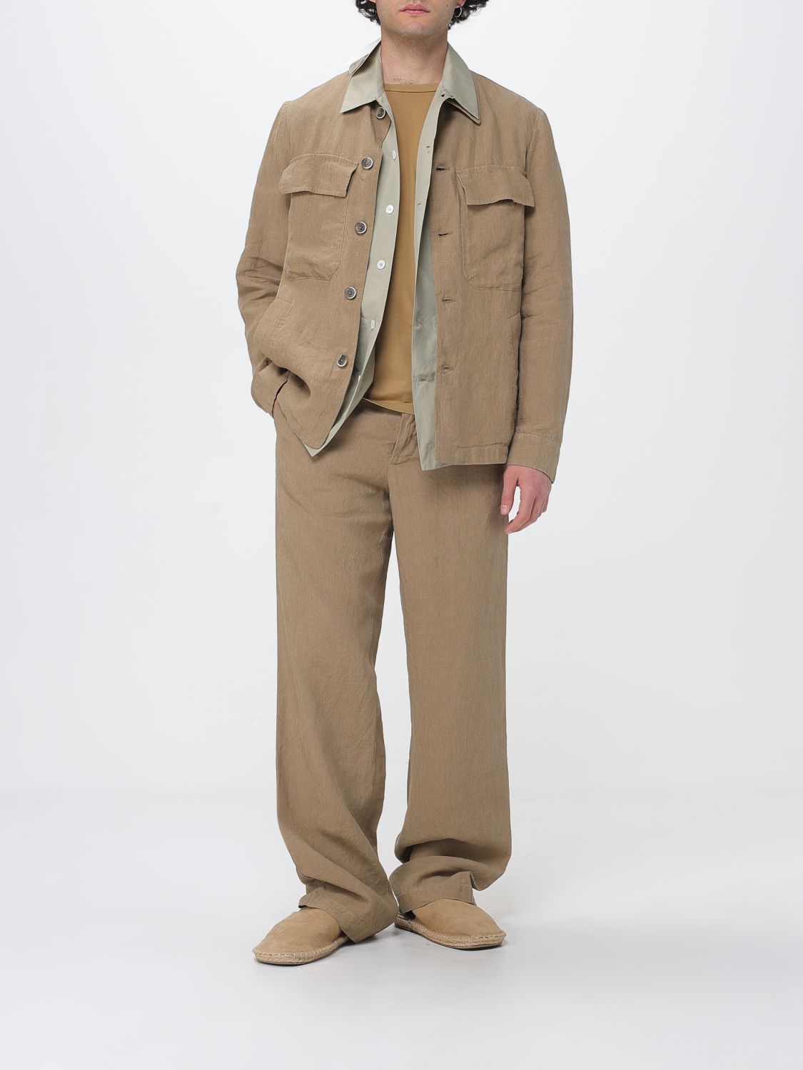 Pants Men color Green