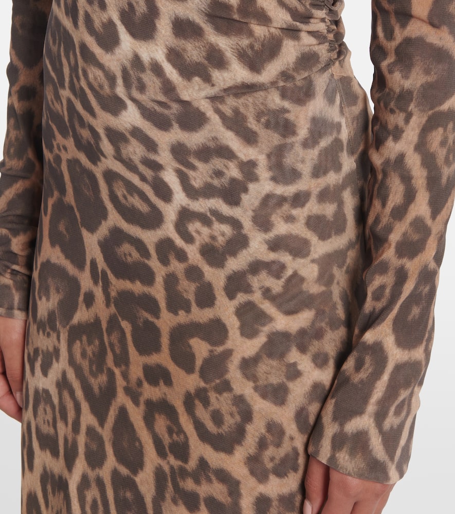 Stella McCartney Leopard-print midi dress