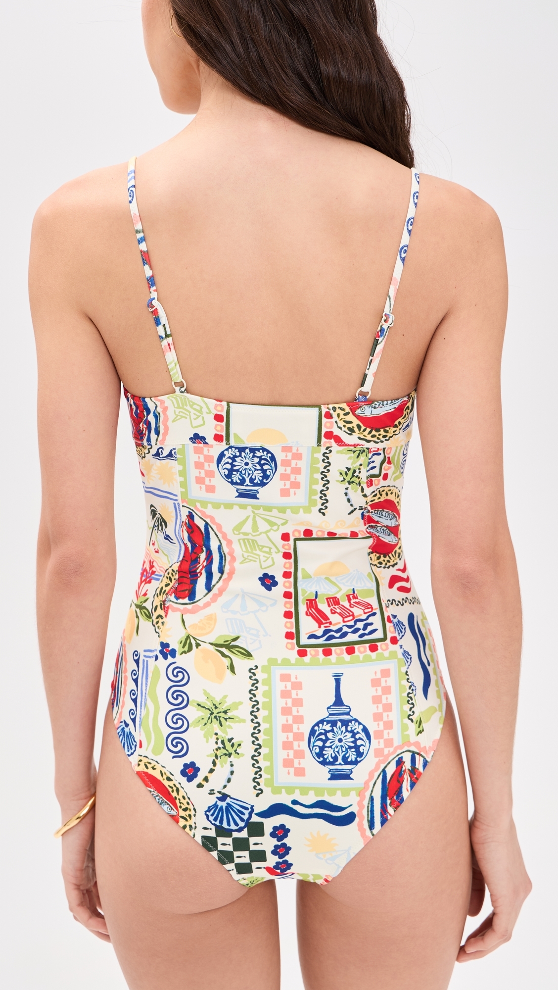 Underwire One-Piece Swimsuit Coastal Conversation
