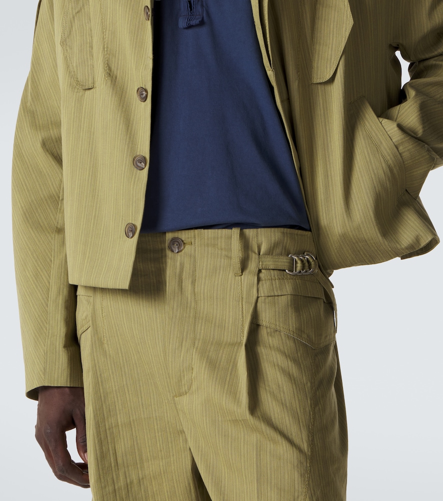 Egreta striped cotton-blend tapered pants