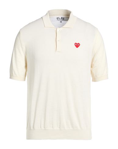 Comme Des Garçons Play Man Sweater Ivory Size M Wool