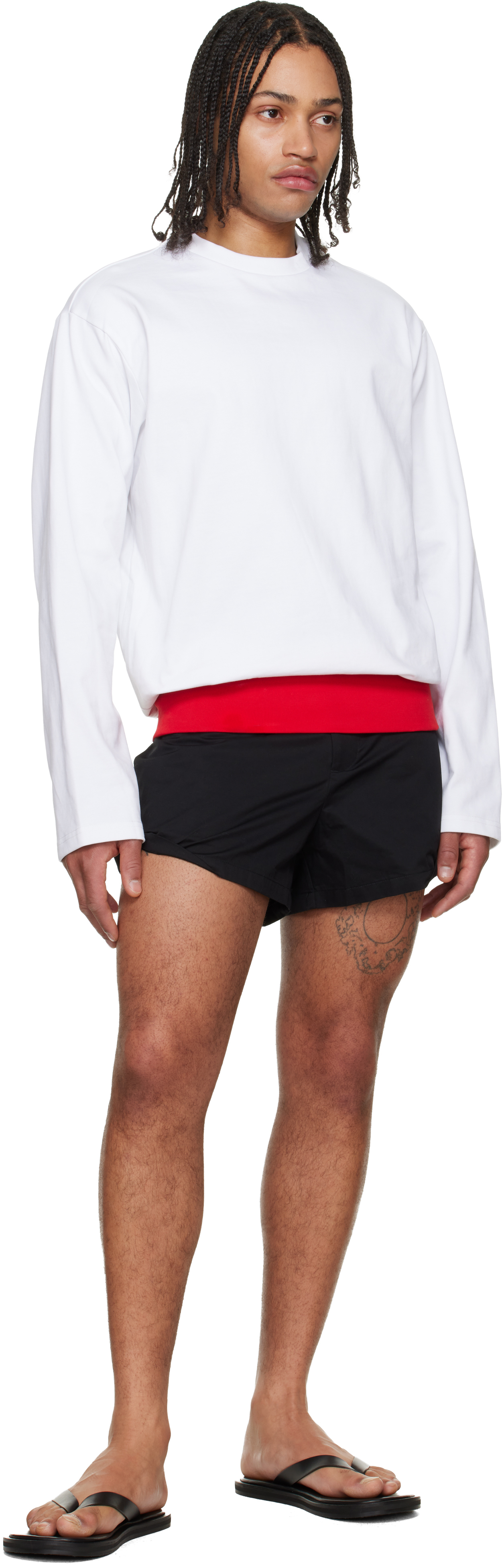 White Contrast Waistband T-shirt
