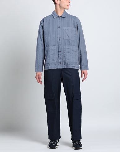 Man Jacket Slate blue Size M Cotton