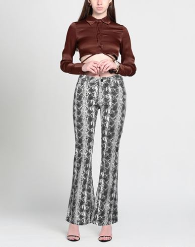 Woman Pants White Size 26 Cotton, Elastane
