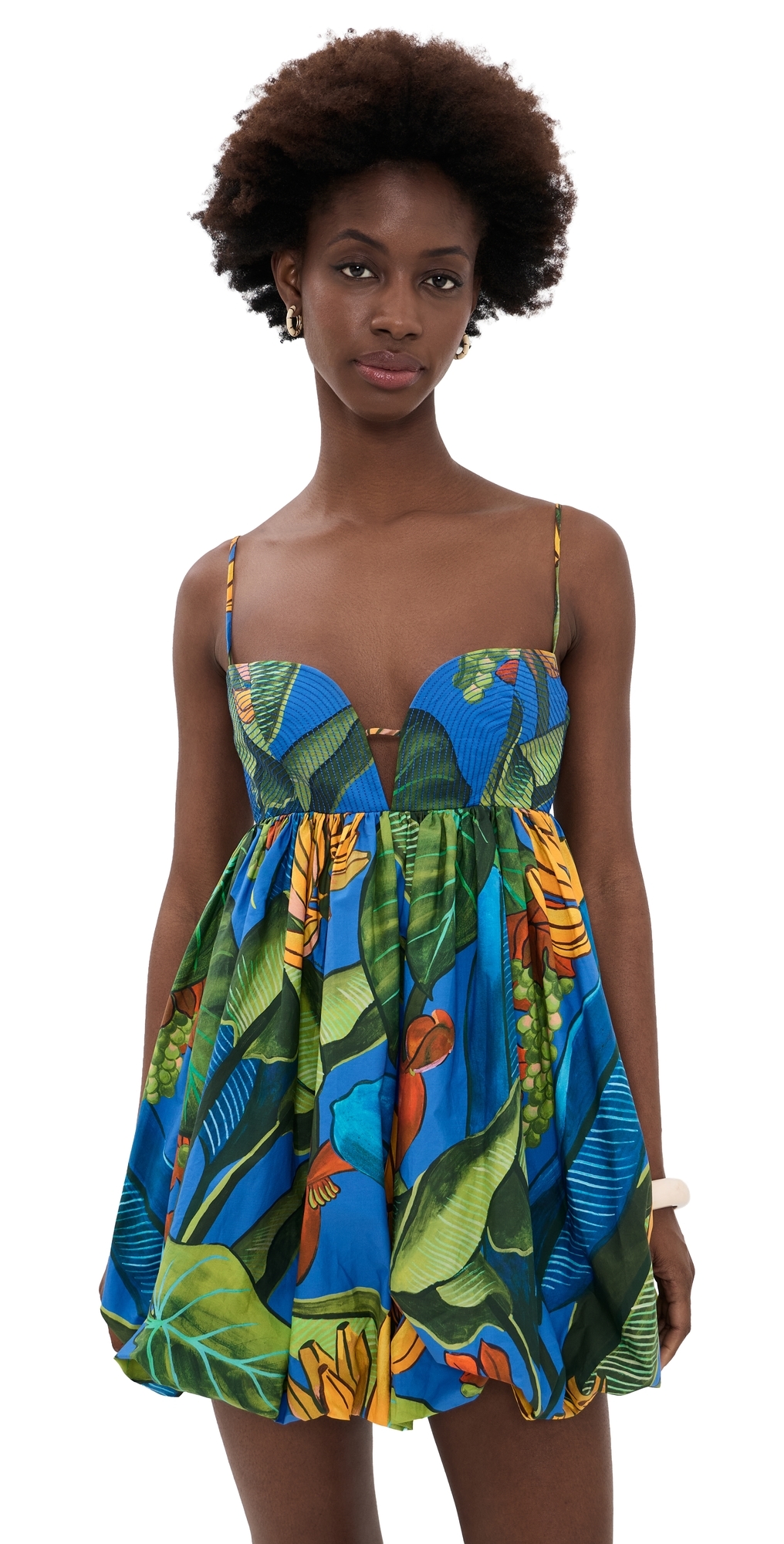 Banana Grapes Blue Sleeveless Mini Dress Banana Grapes Blue