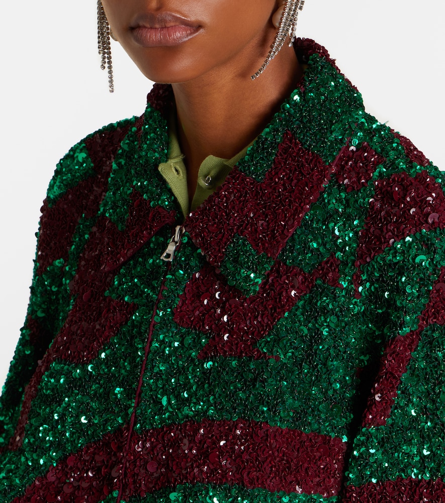 Sequined blouson jacket