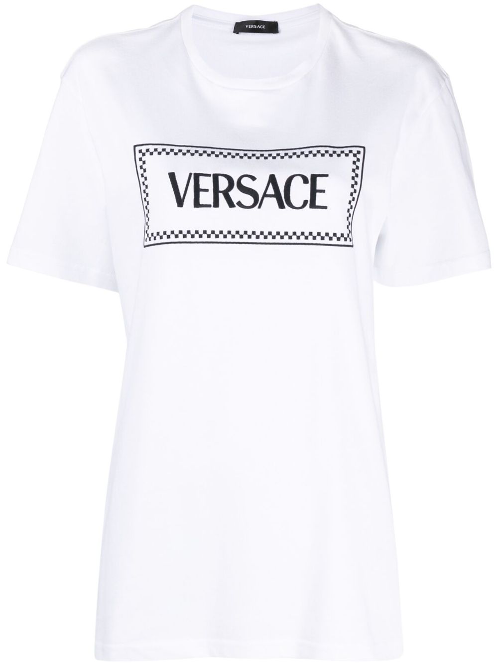 Logo-embroidered cotton T-shirt - Black