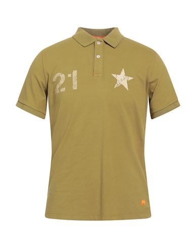 Man Polo shirt Lime green Size L Cotton