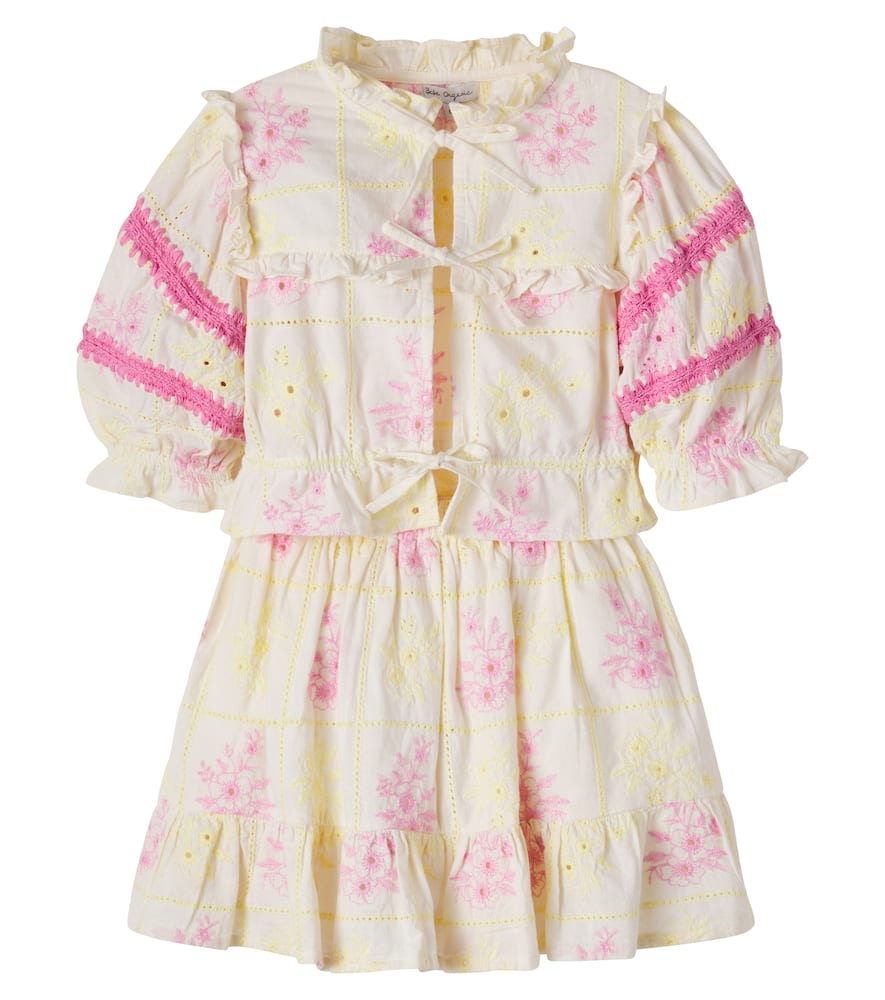 Alba cotton blouse and skirt set