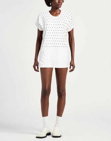 Woman Mini dress White Size 4 Cotton, Acrylic