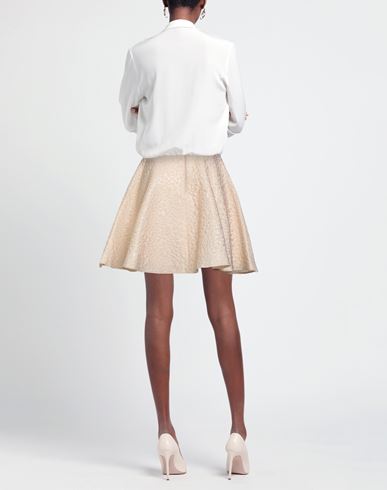 Woman Mini skirt Sand Size 6 Polyester, Acetate, Polyamide