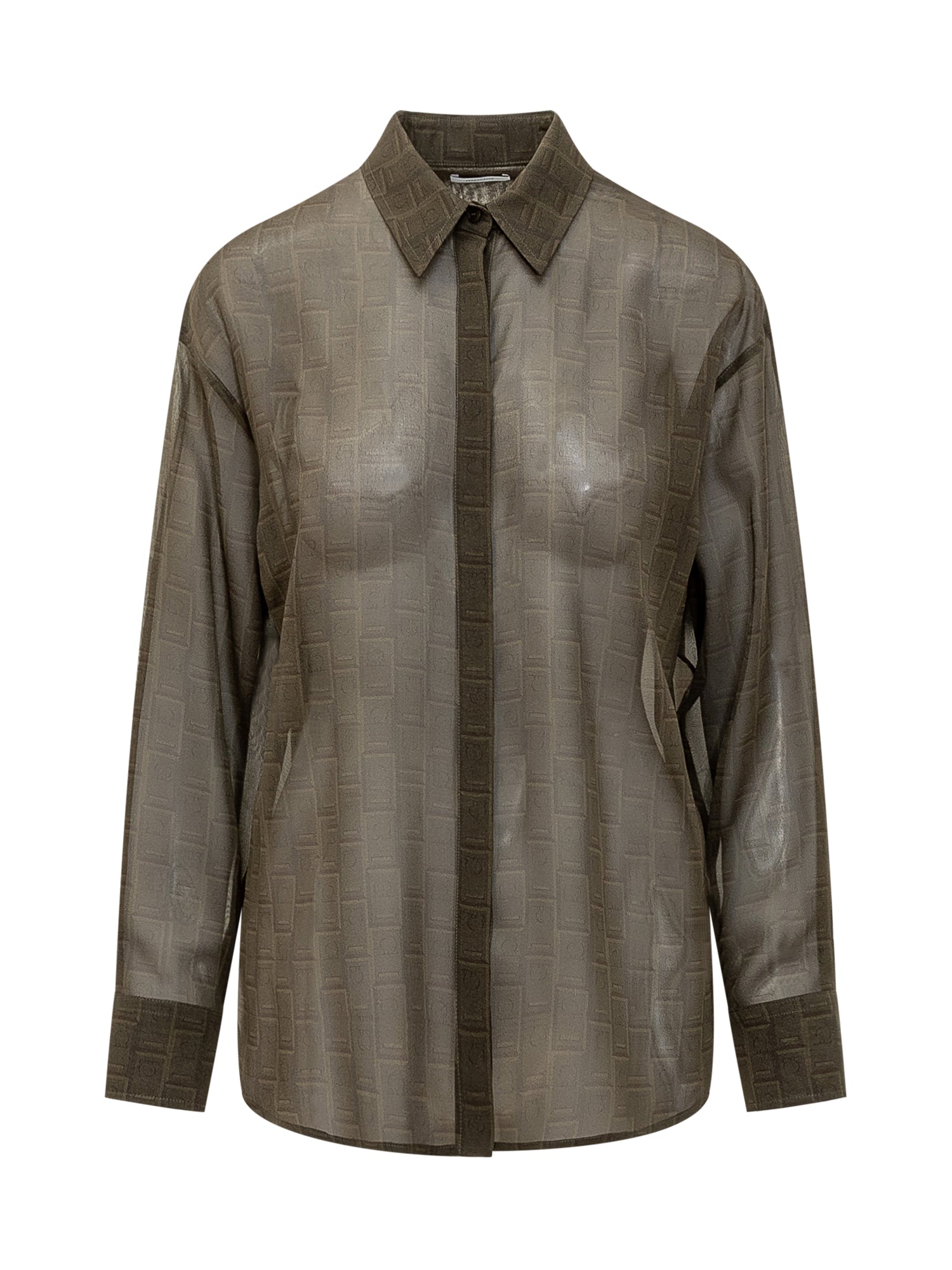 Monogrammed Silk Shirt with StamPaint Design - FW24 Collection