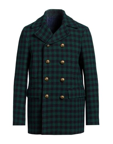 Man Coat Dark green Size 40 Virgin Wool