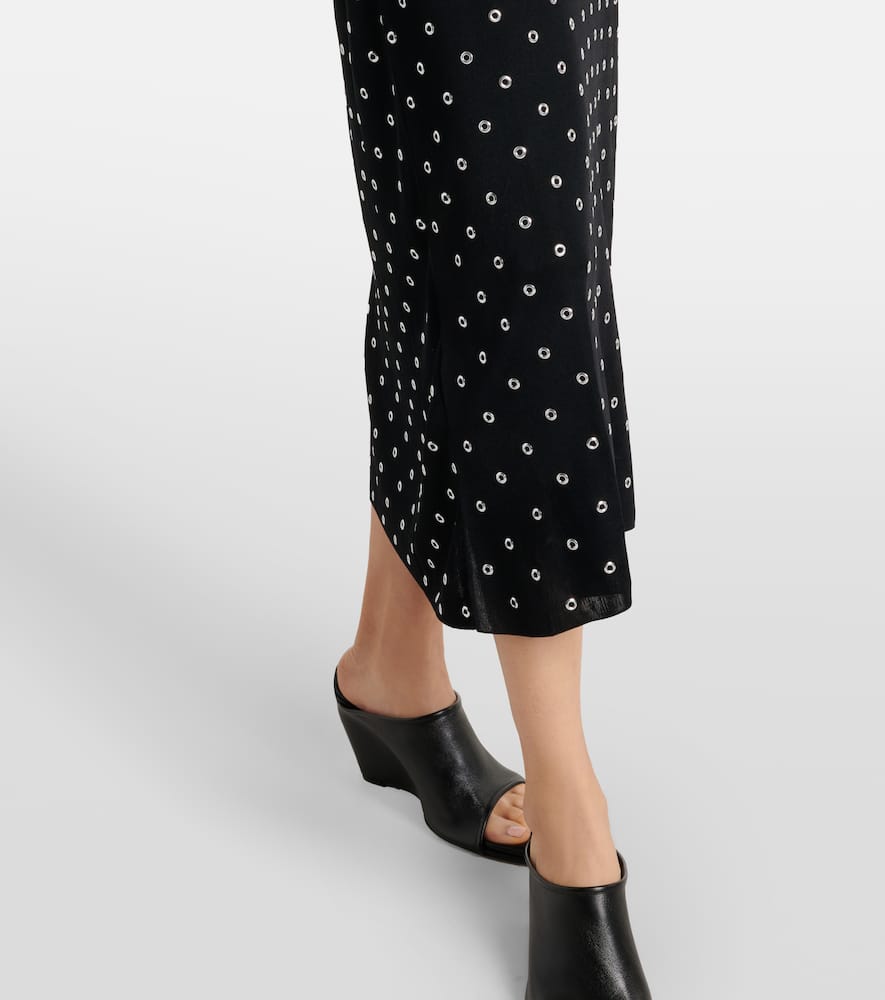 Studded jersey maxi dress