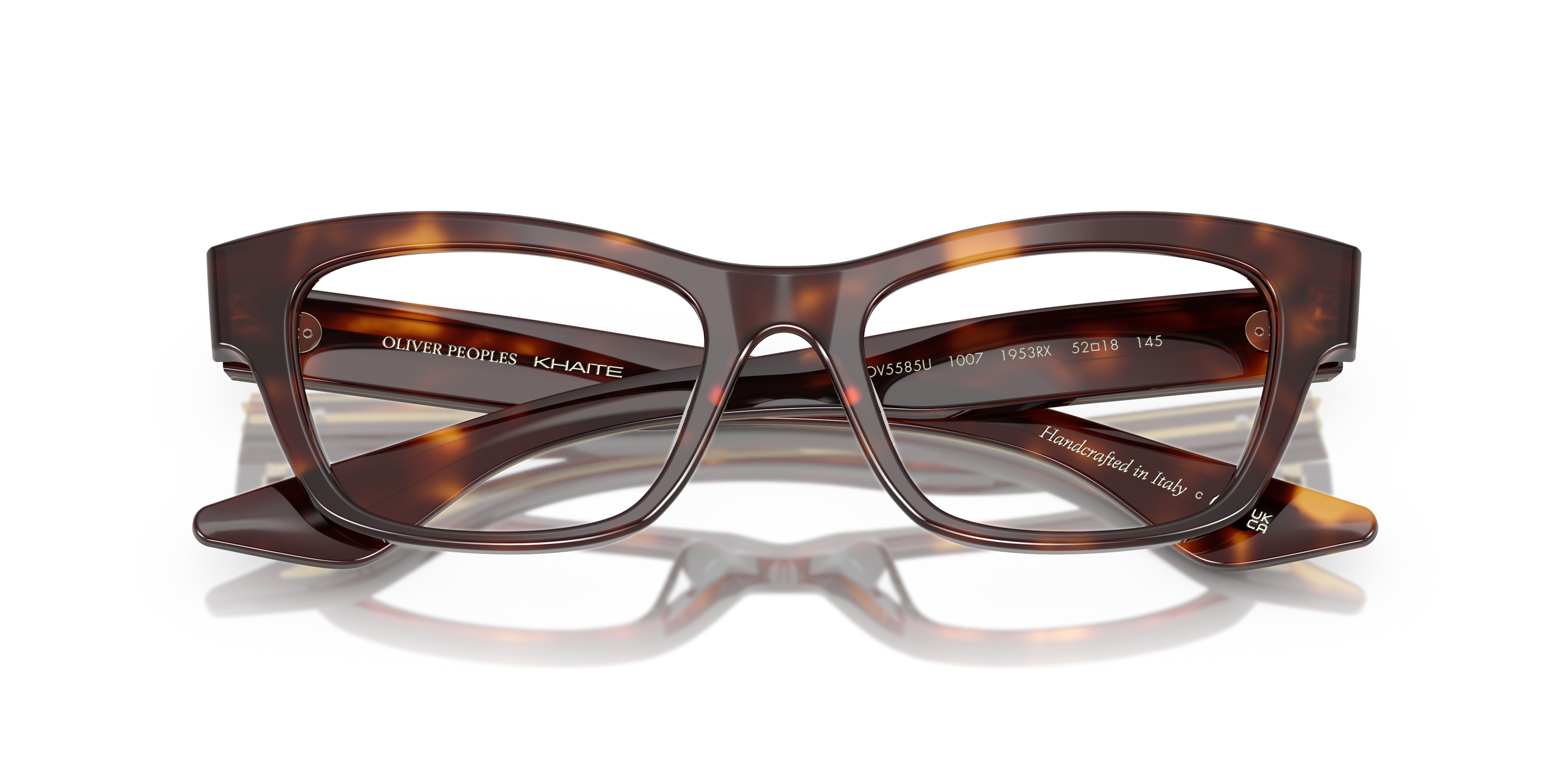 Oliver Peoples Damen Oliver Peoples OV5585U 1953RX 1007 Optische Fassungen Acetat Schildkröte Transparent Cat Eye Norma