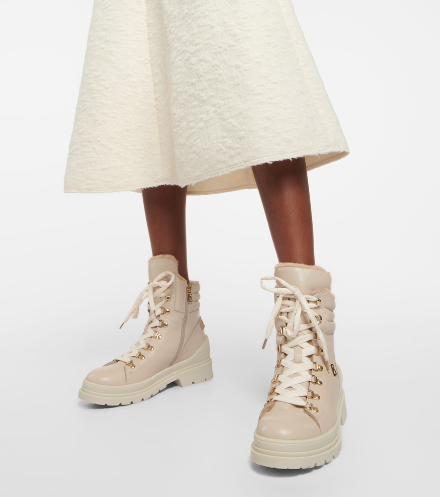 Shearling-lined leather boots