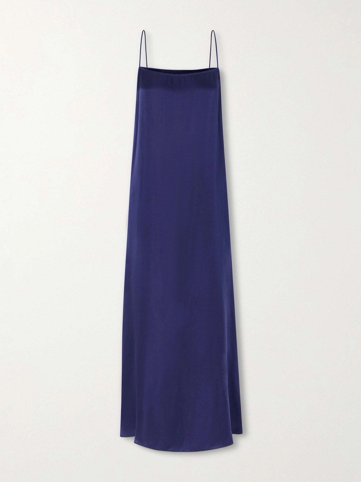 Mae Silk Satin Maxi Dress - Blue