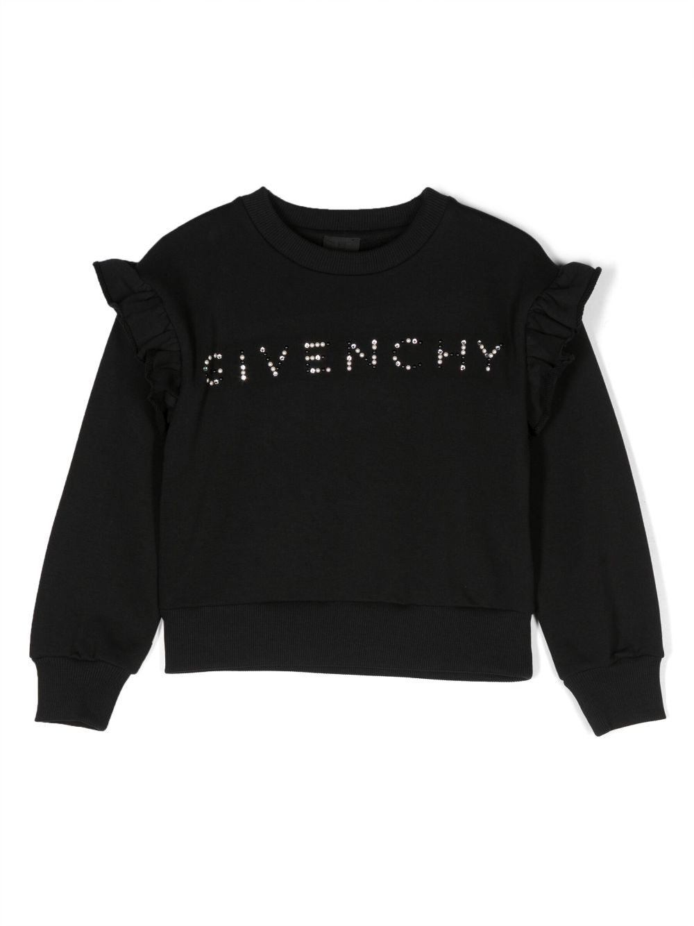 Stud-logo crew-neck sweatshirt - Black