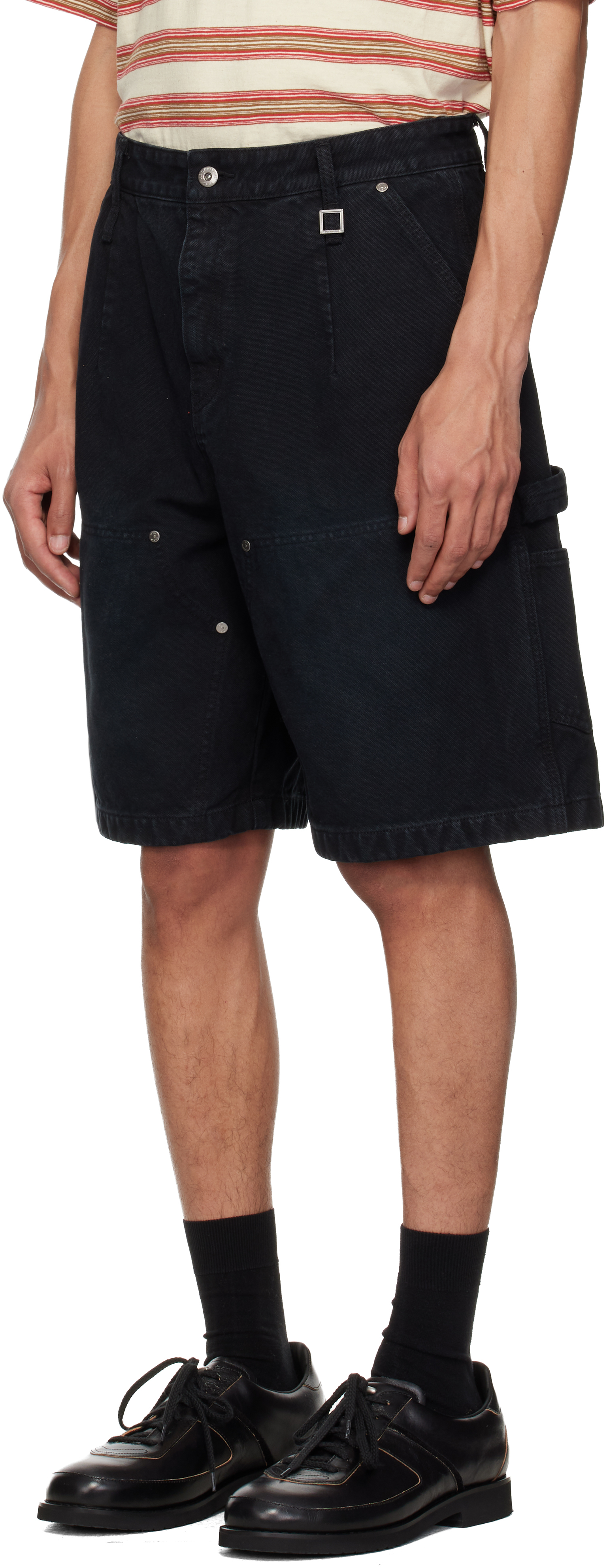 Navy Cotton Shorts