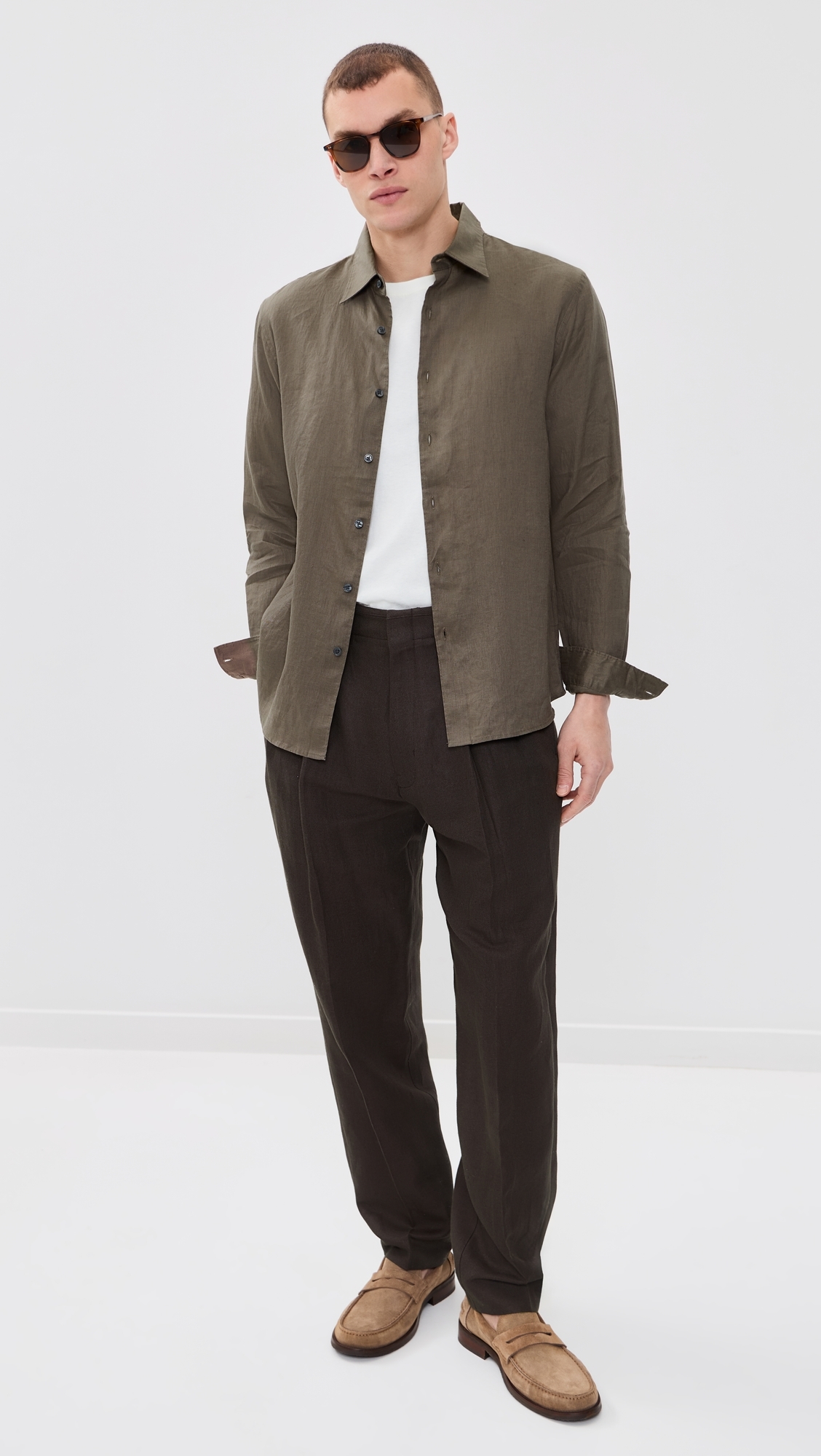 Irving Relaxed Linen Shirt Morel