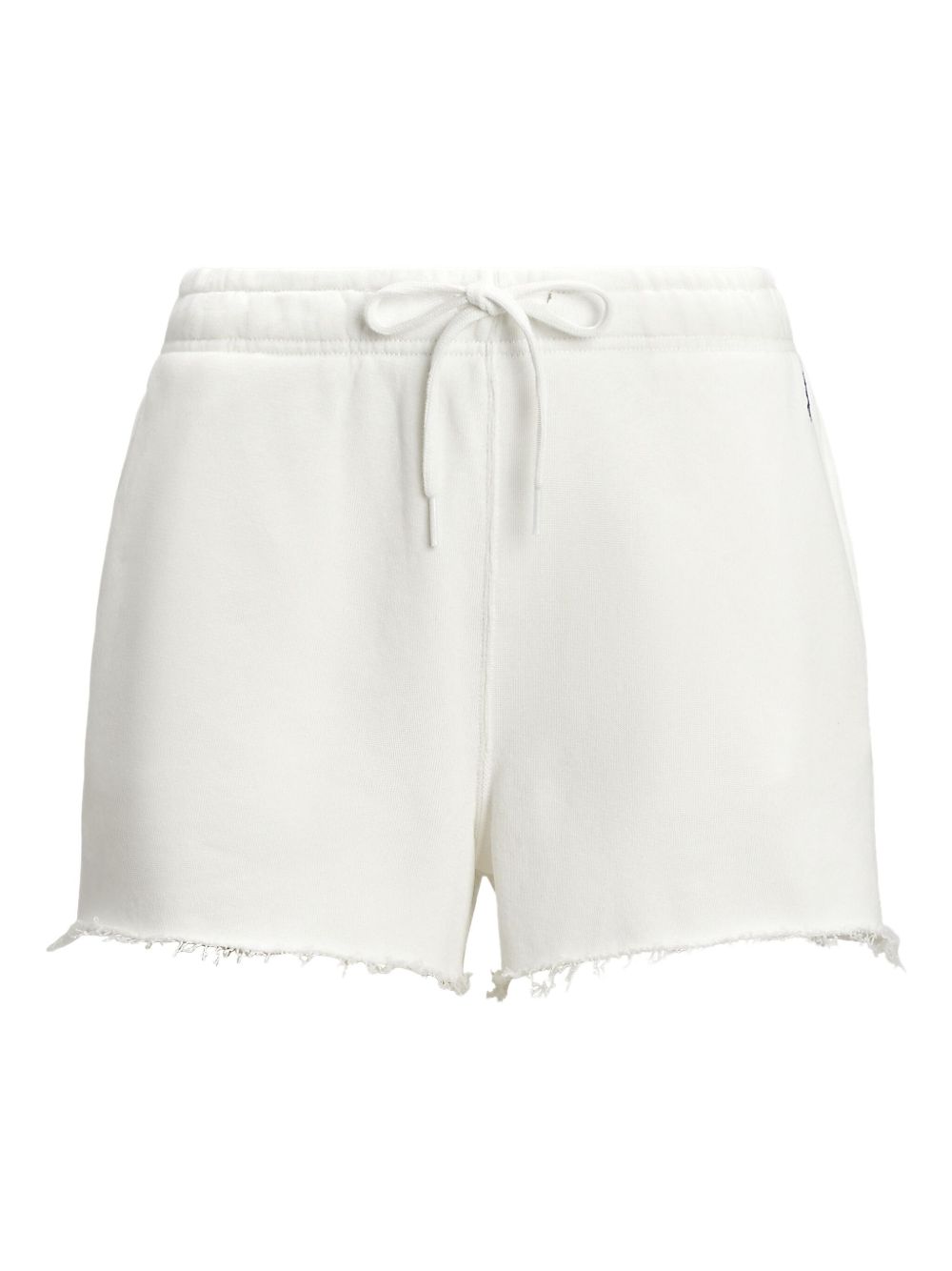 Frayed hem shorts - White