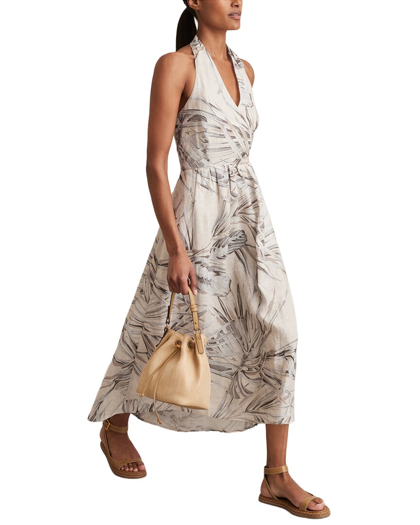 Carla Palm Printed Linen Dress