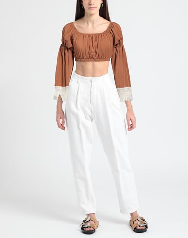 Woman Top Camel Size S Viscose, Nylon