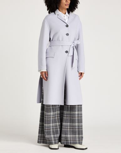 Woman Coat Lilac Size 4 Wool, Cashmere, Ovine leather