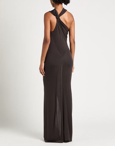 Woman Maxi dress Chocolate brown Size L Lyocell, Elastane