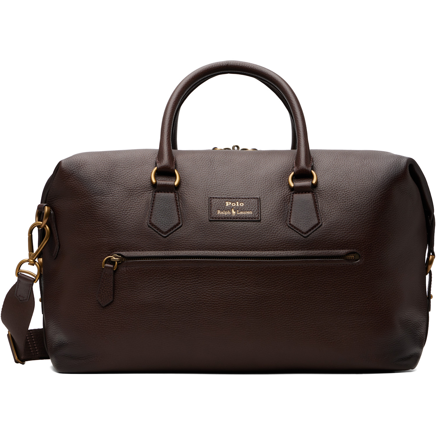 Brown Pebbled Leather Duffle Bag