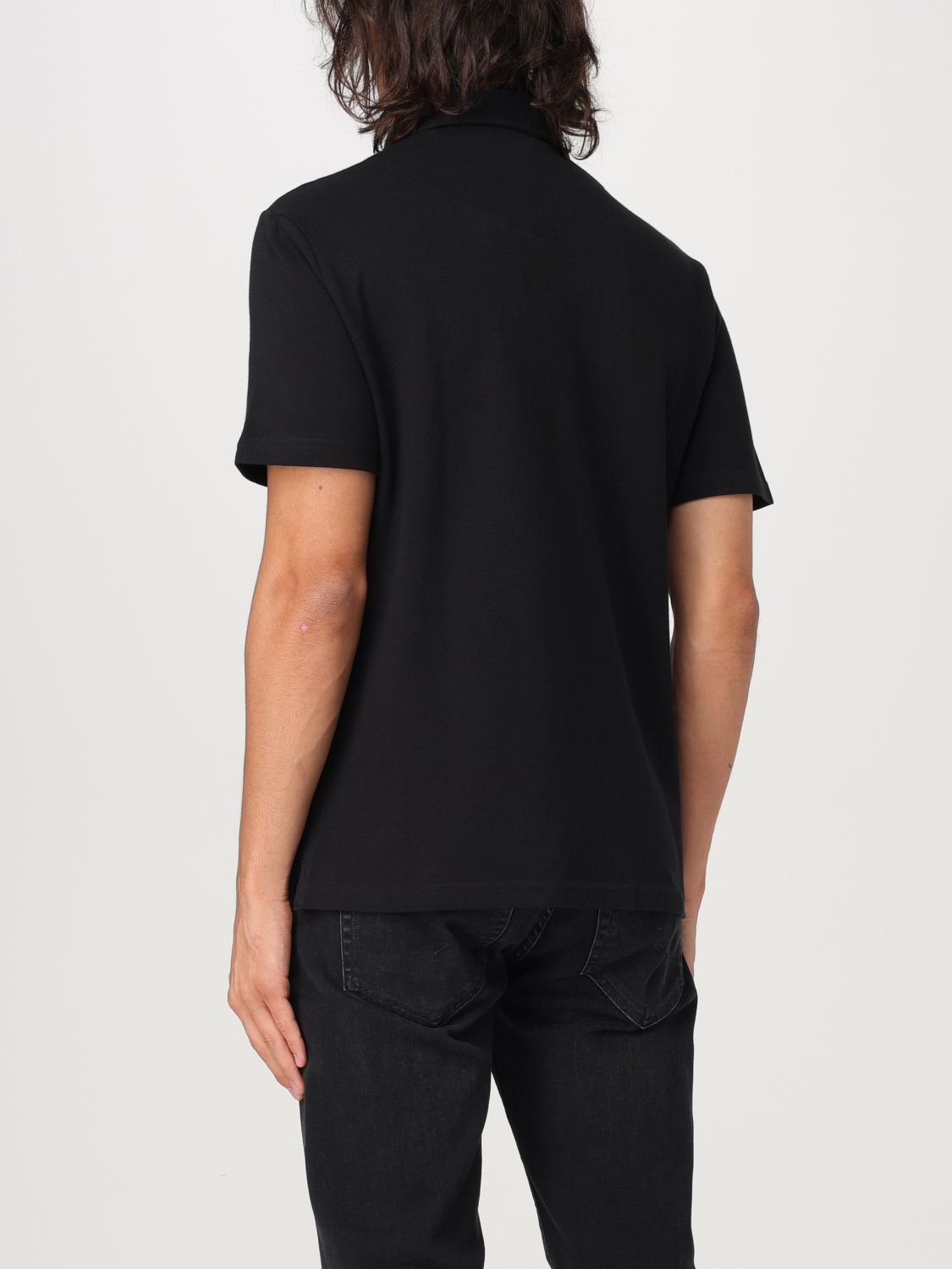 Logo-embroidered polo shirt - Black