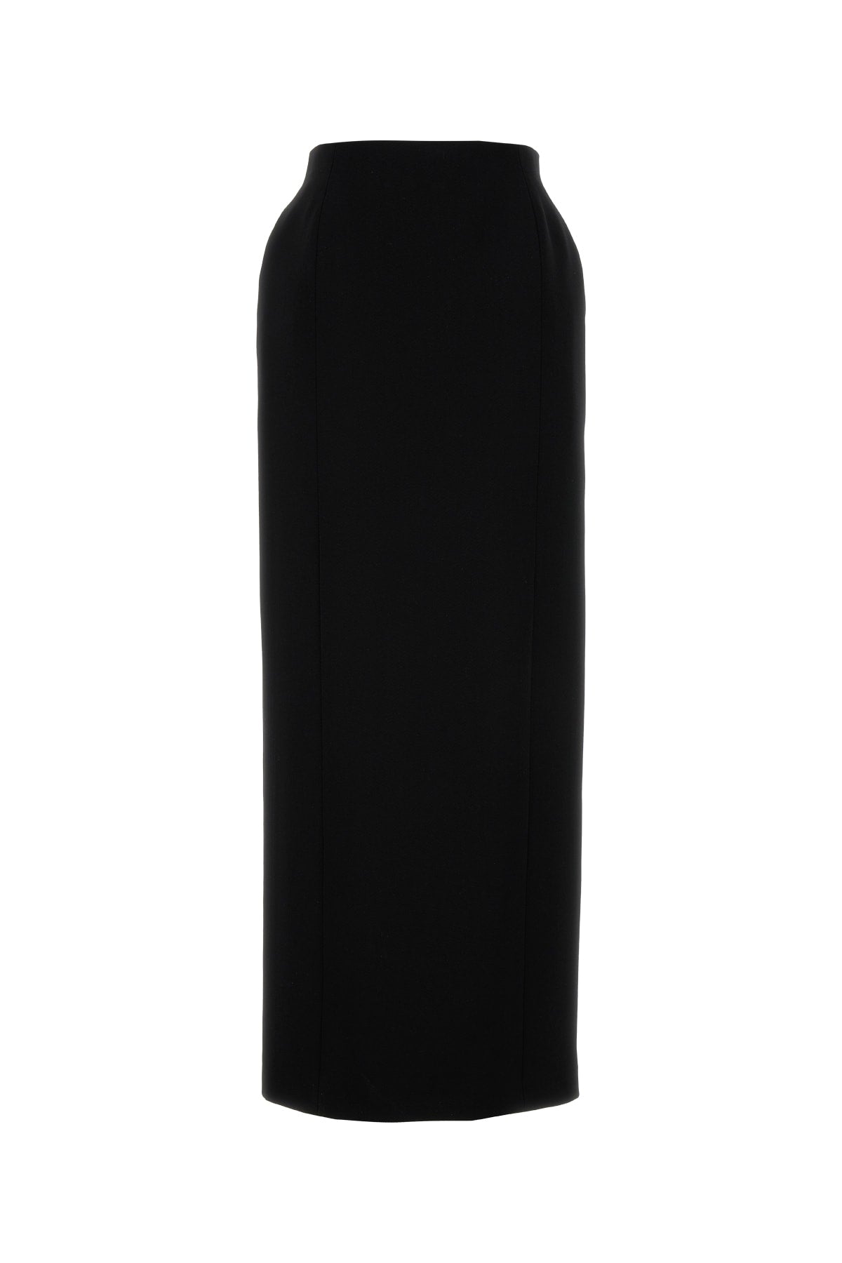 Wool Pencil Skirt — Black