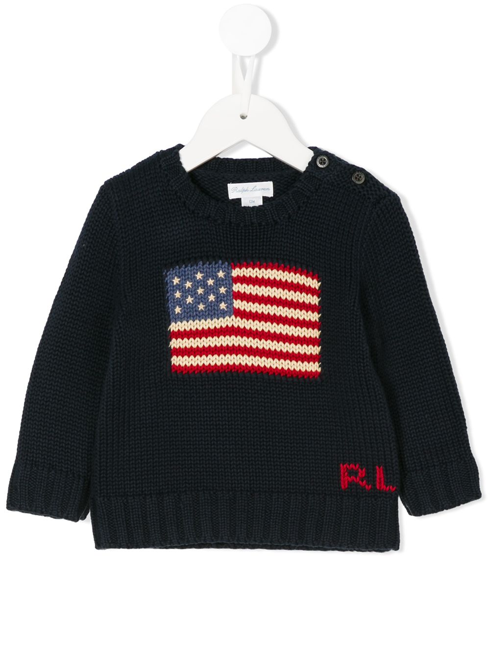 Logo knit sweater - Blue