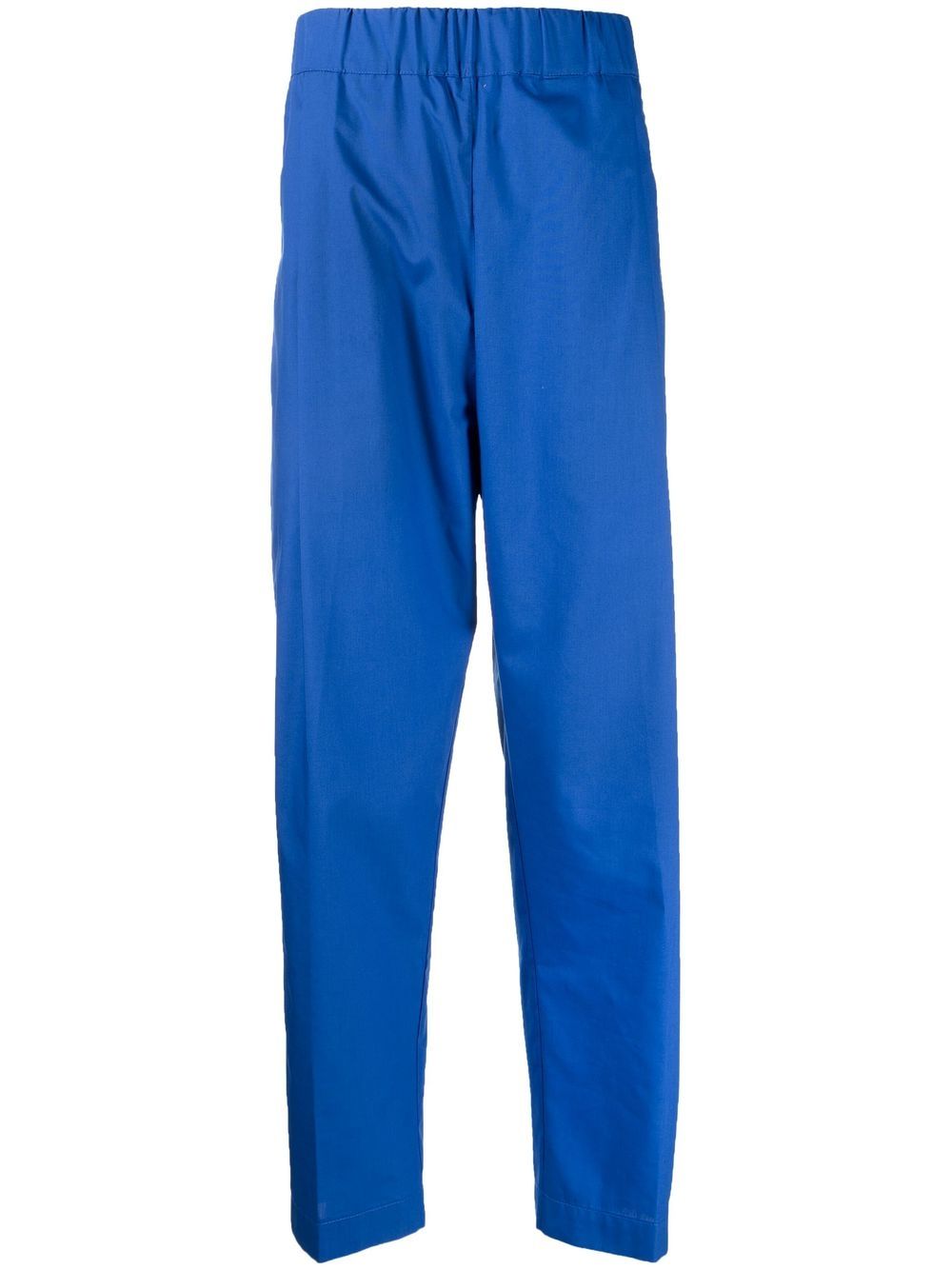 Straight-leg cotton trousers - Blue