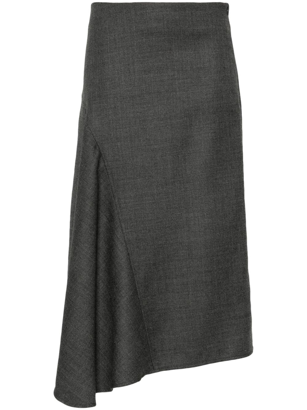 Wool midi skirt - Grey