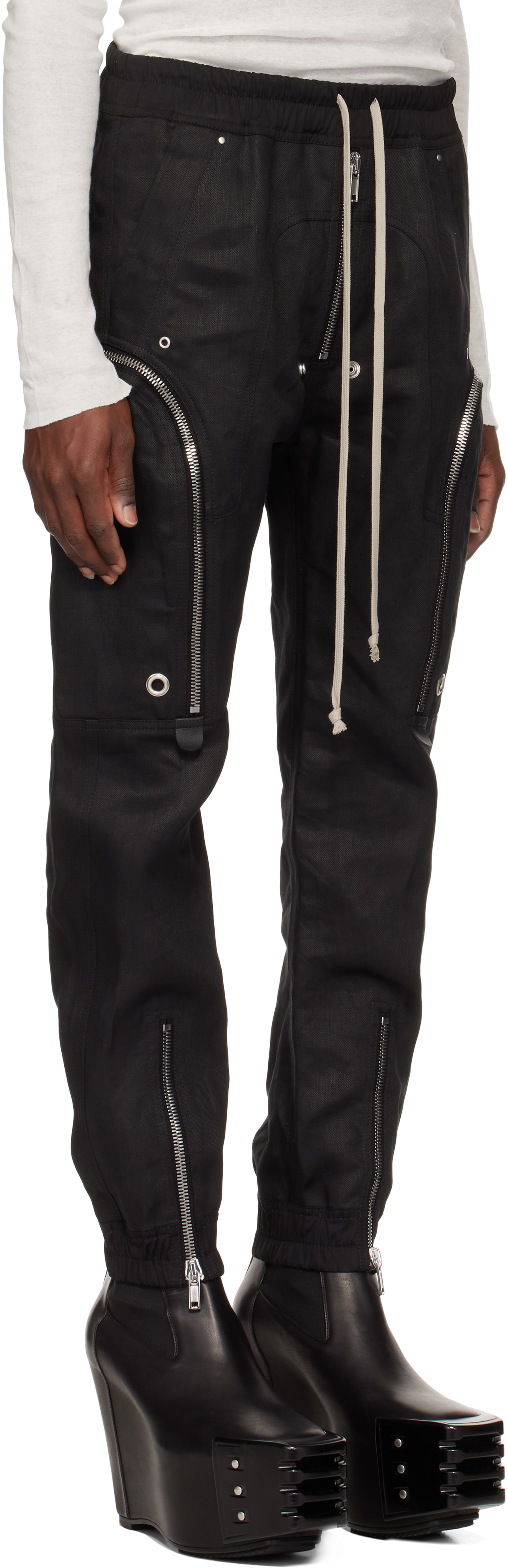 Rick Owens Black Hollywood Bauhaus Cargo Pants