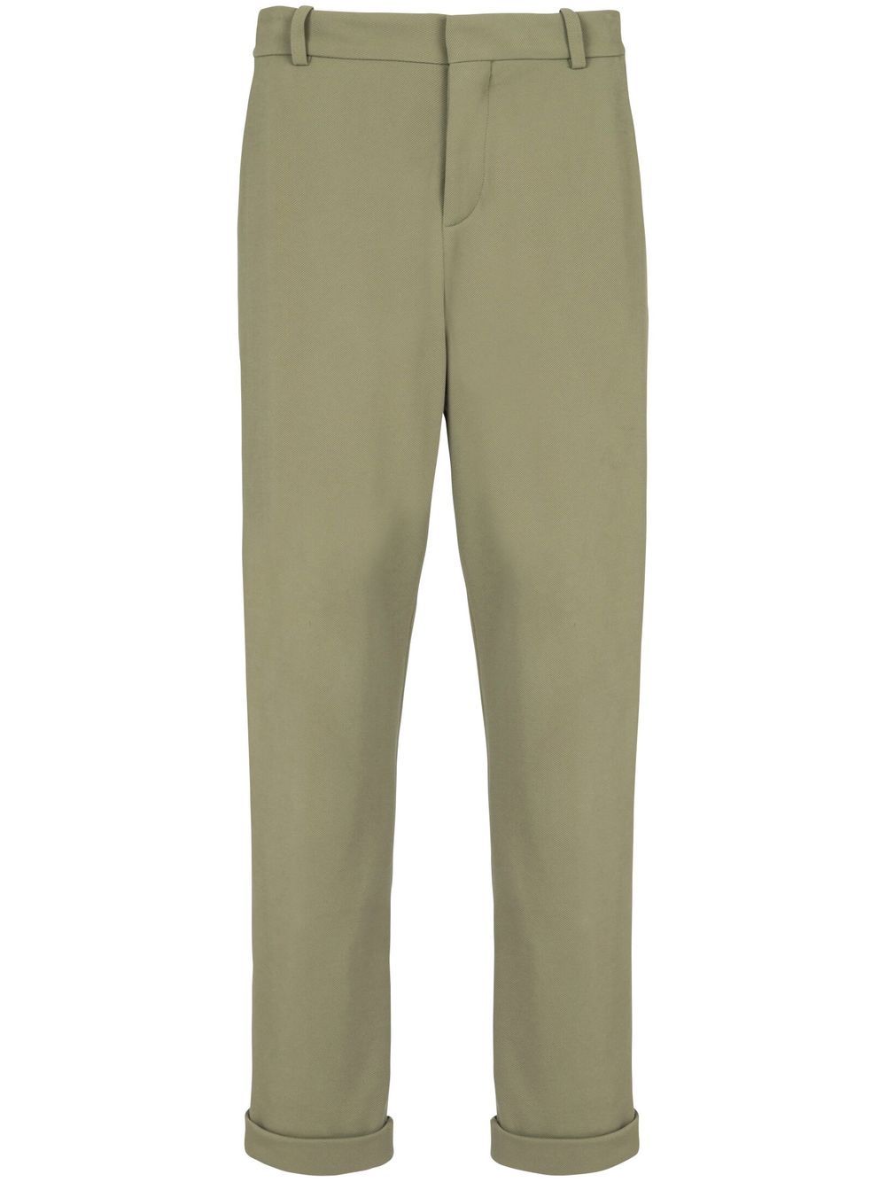 Straight-leg cut chino trousers - Green