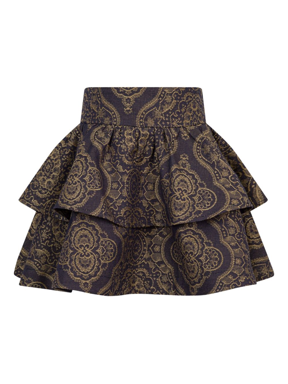 ETRO KIDS cotton-linen skirt - Brown