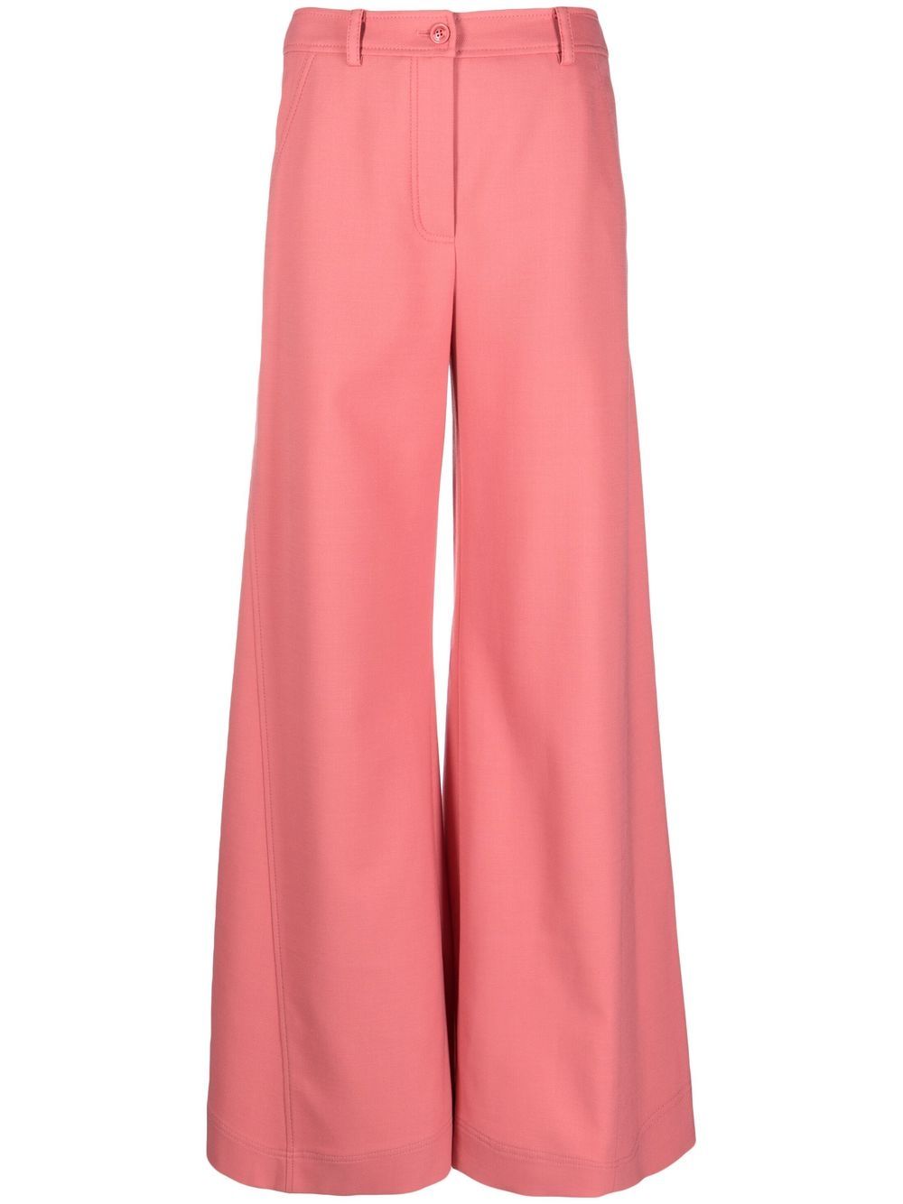 High-waisted flared trousers - Pink