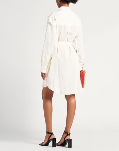 Woman Mini dress Off white Size 8 Viscose, Linen