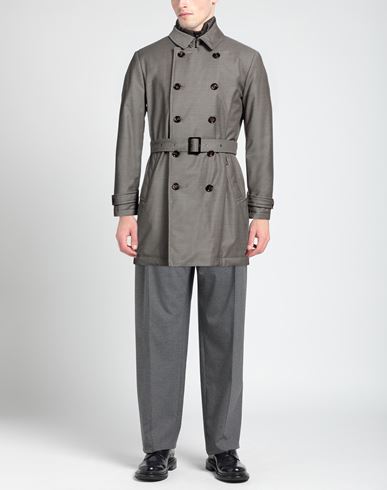Man Coat Taupe Size 40 Virgin Wool, Cashmere, Polyurethane