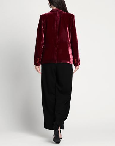 Woman Blazer Brick Size 10 Viscose, Silk