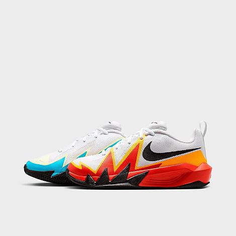 Big Kids S. T. Dynamite Basketball Shoes in Off White/Picante Red/Current Blue