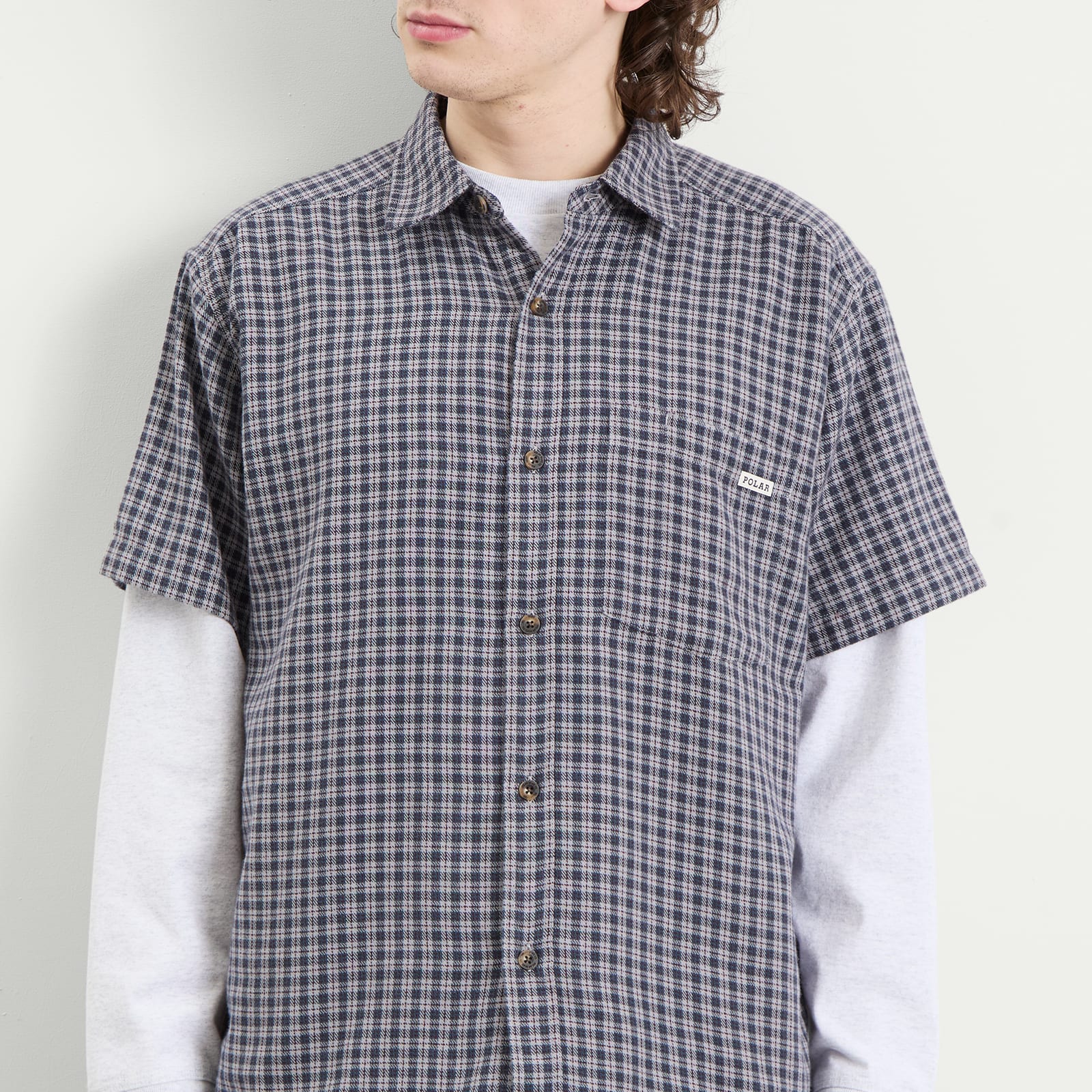Men's Mitchell Short Sleeve Shirt Petrol/Bordeaux
