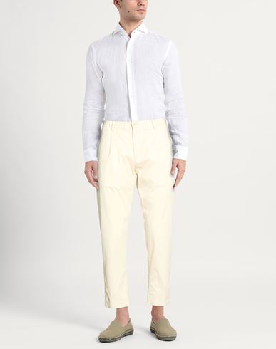 Man Pants Beige Size 38 Cotton, Polyamide, Eco Polyester