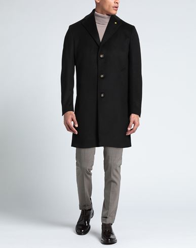 Man Coat Black Size 40 Wool, Polyester, Cashmere